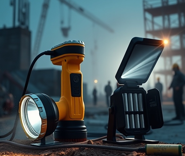 Mocna latarka szperacz na budowę: akumulatorowa czy na baterie?