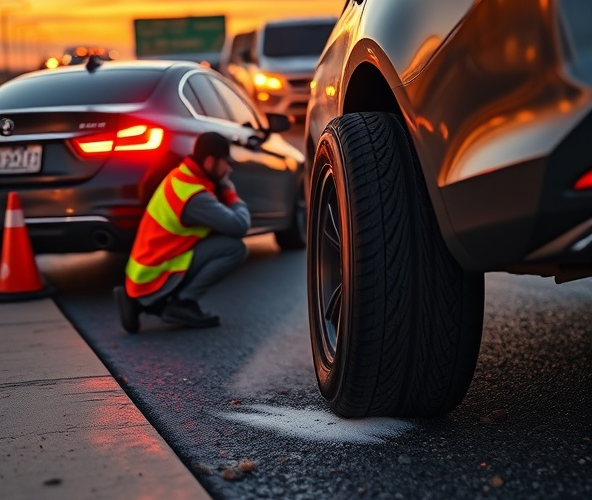 Czy spray uszczelniający uratuje oponę flak na autostradzie?