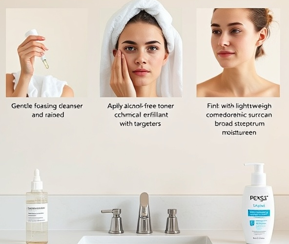 Jak wygląda pielęgnacja twarzy krok po kroku przy cerze trądzikowej?