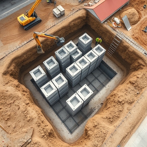 podwaliny żelbetowe