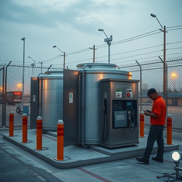 zbiorniki na paliwo z dystrybutorem