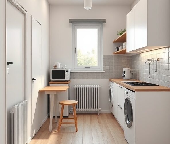 Który projekt kuchni w Łodzi dla 7 m² w bloku zmieści się w 20 tys.?