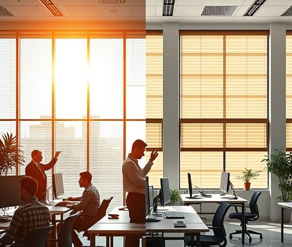 Jak dobrać żaluzje do biura od strony południowej, aby zmniejszyć zużycie klimatyzacji?