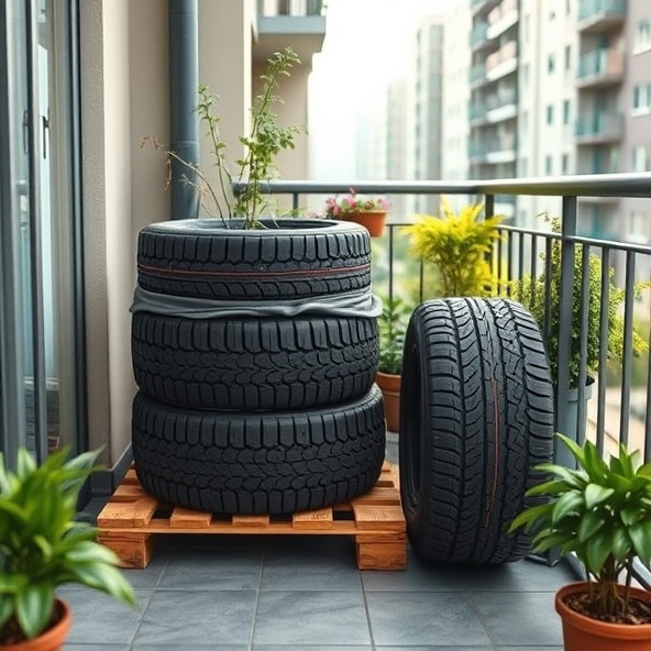 czy opony można przechowywać na dworze