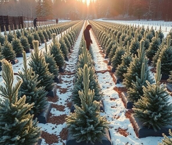 Jak ograniczyć straty zimowe w szkółce drzew iglastych przy mrozach bez okrywania?