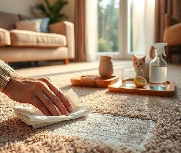 Jak pozbyć się zapachu moczu z dywanu po kocie bez chemii i odkurzacza?
