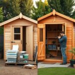 komórka ogrodowa drewniana