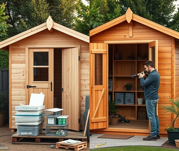 Komórka ogrodowa drewniana 2×3 m: zestaw do 3000 zł czy na wymiar?