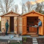 komórka ogrodowa drewniana