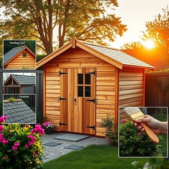 komórka ogrodowa drewniana