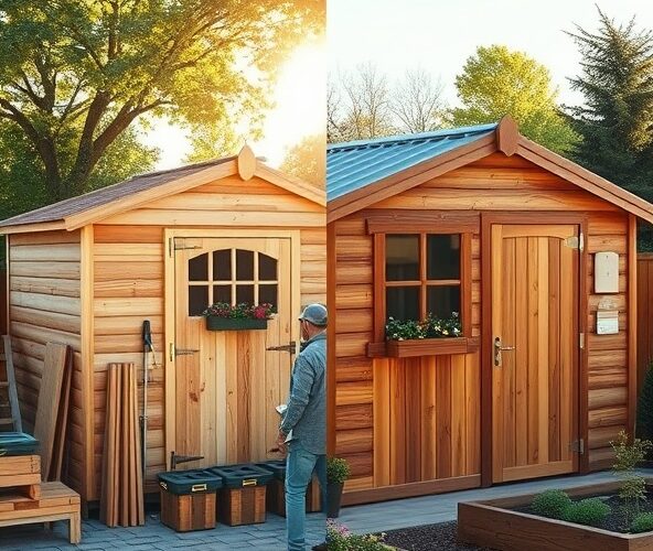Komórka ogrodowa drewniana 2×3 m: zestaw do 3000 zł czy na wymiar?