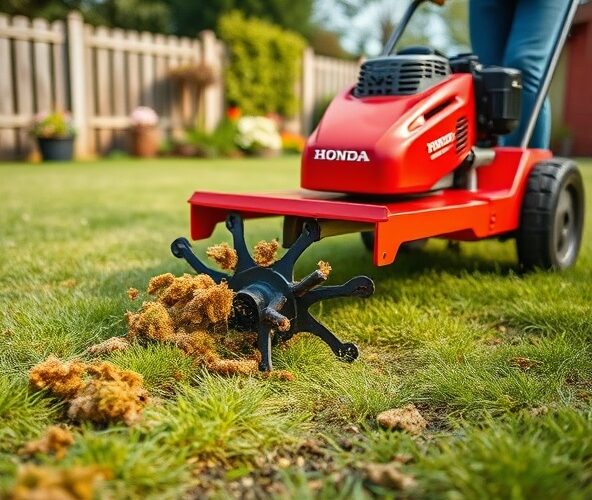 Jaki wertykulator Honda wybrać do trawnika 300–800 m² silnie porośniętego mchem?