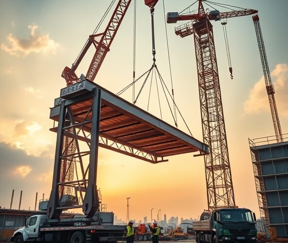 Wynajem dźwigu Chrzanów: jaka wysokość i waga elementów hali stalowej?