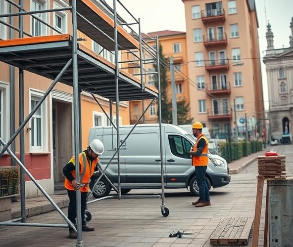 Gdzie w Warszawie tanio wynająć rusztowania przejezdne do elewacji?