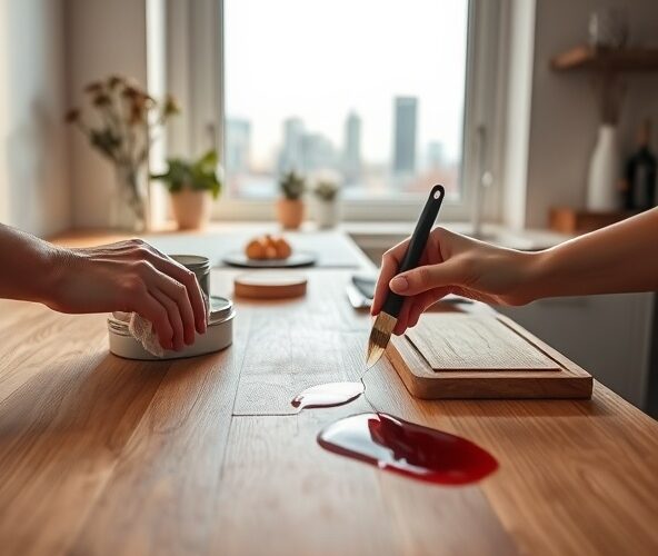 Jak zabezpieczyć blat drewniany w Warszawie przed rysami i plamami?