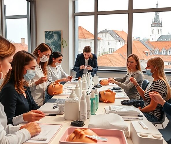 Gdzie w Brzezinach znaleźć szkolenia kosmetyczne z praktyką?