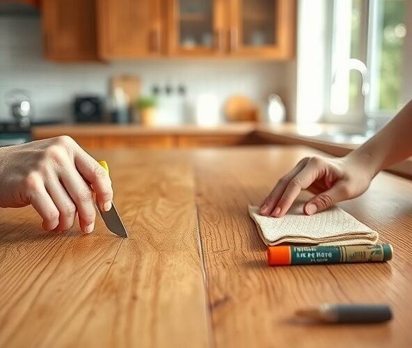 Jak odnowić zarysowane blaty kuchenne fornirowane bez wymiany?